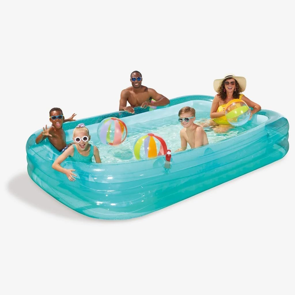 Funsicle AquaSplash Inflatable Pool 10 ft, 305 x 183 x 56 cm Family Pool, Large Kids & Adults Garden Pool, Durable PVC - Image 4