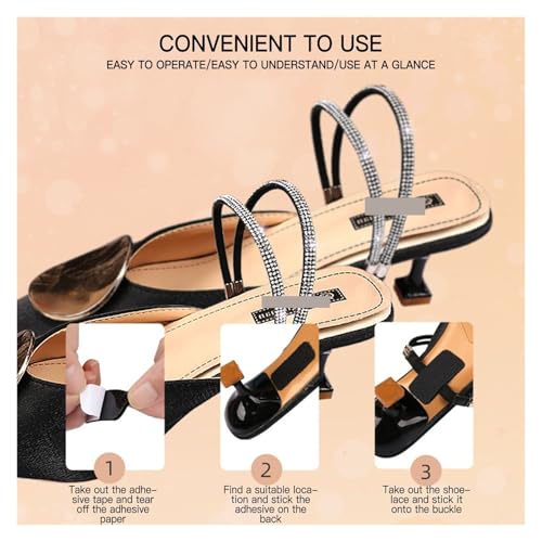 Perceuses multicolores et strass sur sangles amovibles pour talons hauts - 6