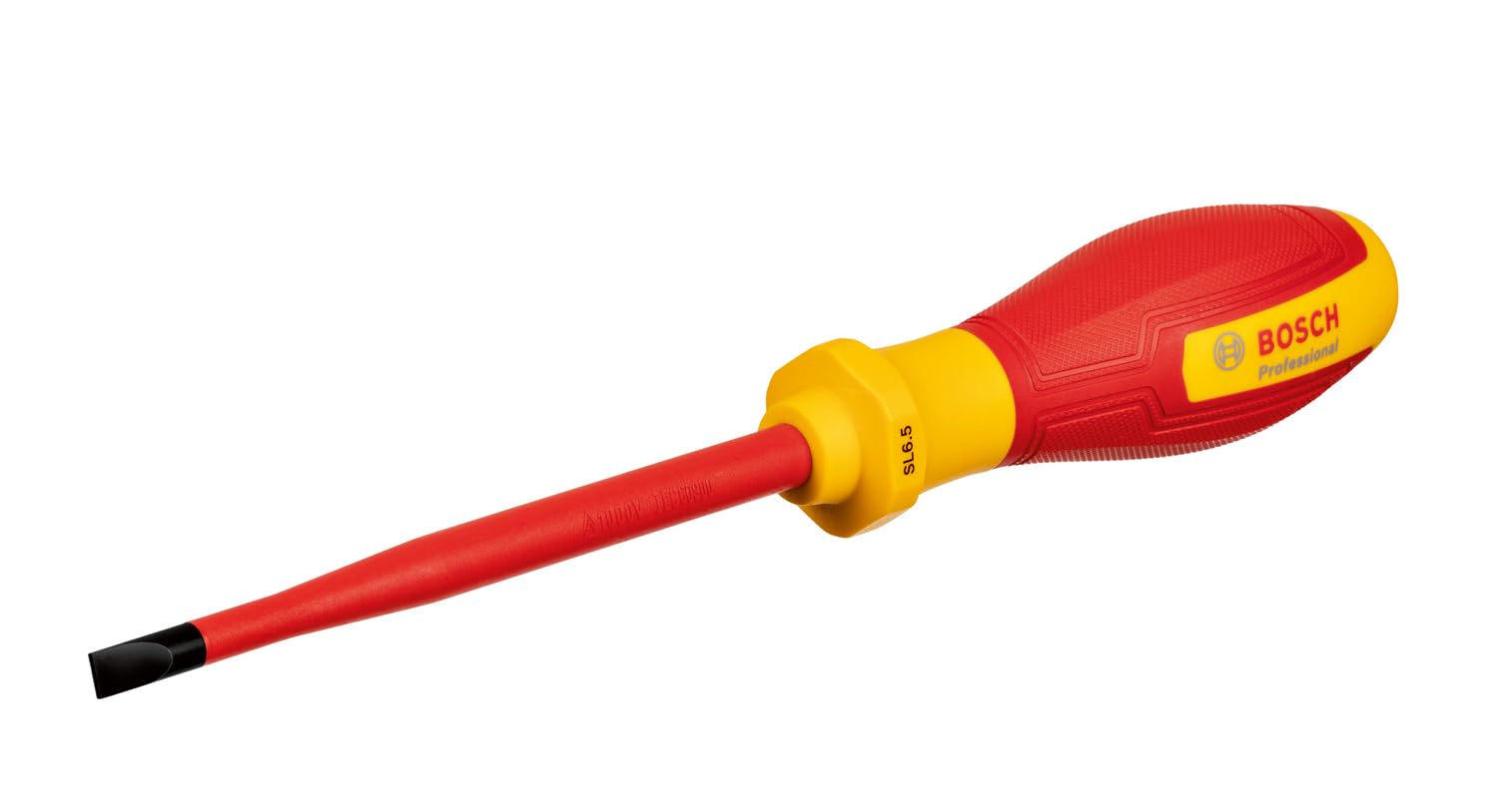 Bosch Professional VDE SL6.5x125 Screwdriver (Certified up to 1,000 V, Insulated Thermoplastic Elastomer (TPE))