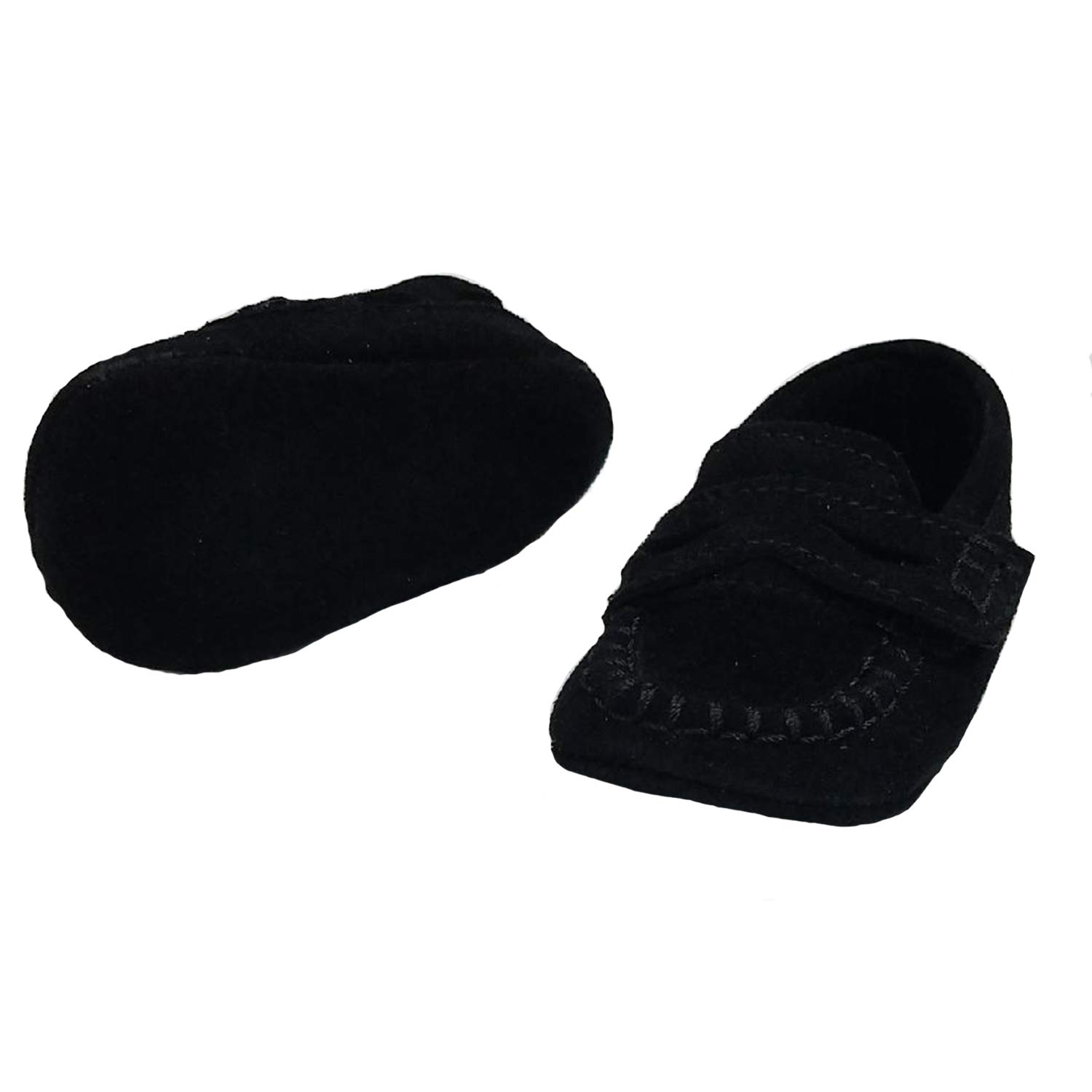 Baby Unisex Francis Leather Soft Sole Shoe (3-6 Months (EUR 17), Suede Black)