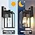 Dusk to Dawn Outdoor Light Fixtures, 2-Pack Sensor Porch Lights, Waterproof Exterior Wall Sconce Lighting Lamp, Waterproof Wall Lantern for House, Doorway, Garage (Black)