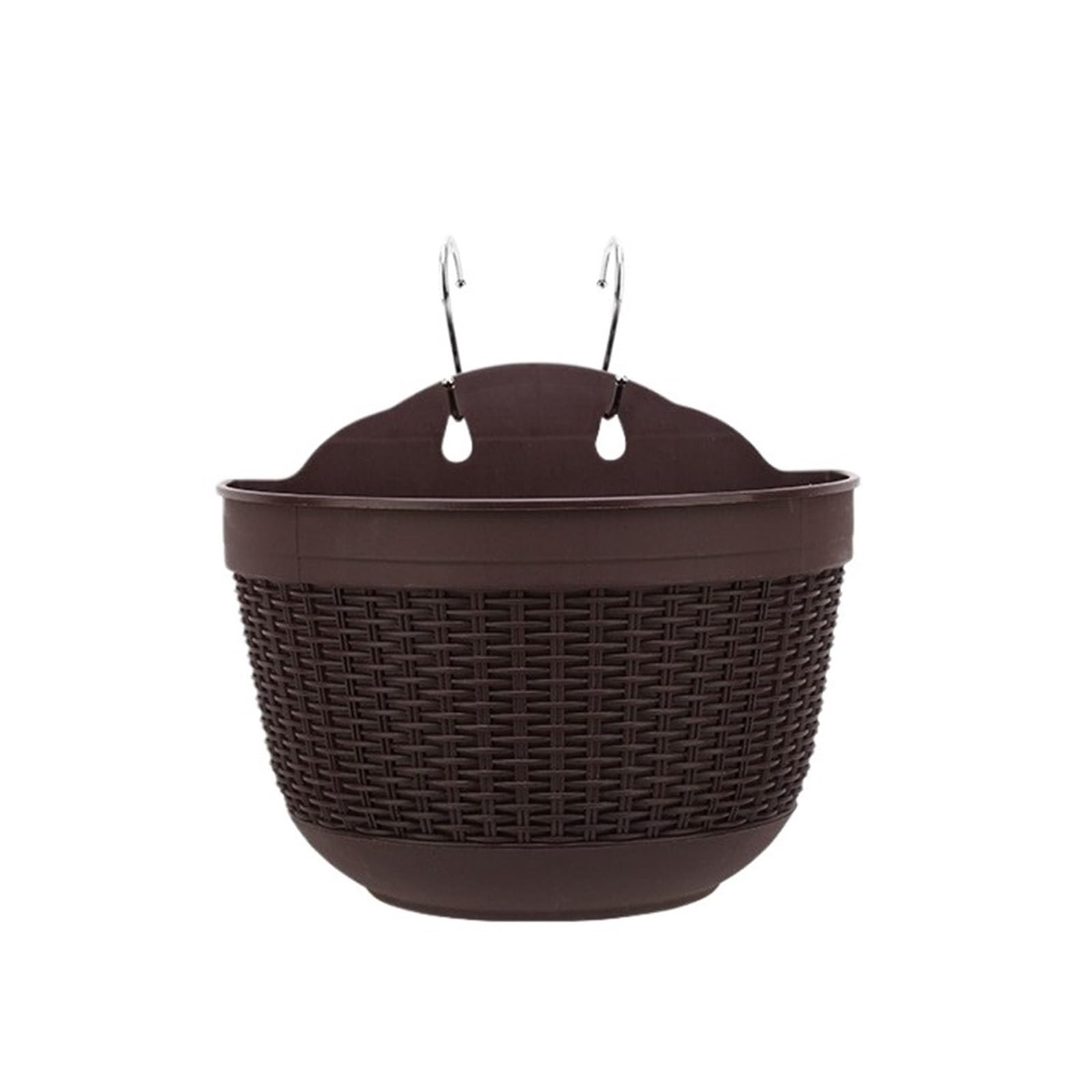 Qjzkwxalmp Black.brown Plastic Semi-Circular Hanging Flower Pot