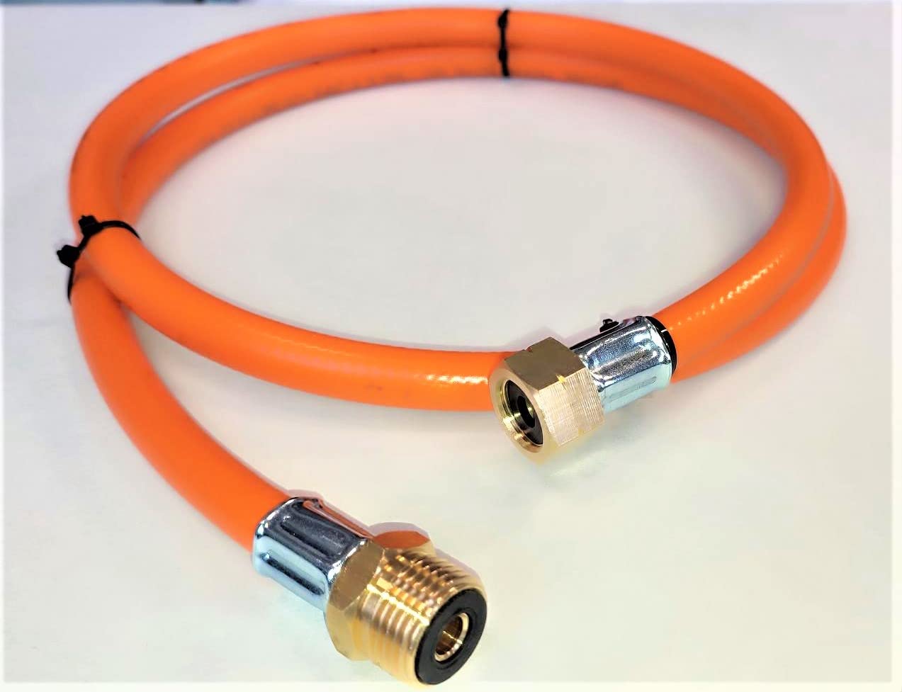 Manguera de gas butano de propano de 300 cm (3 m), 20 bar, diámetro de 9 mm, rosca interior de 3/8", rosca exterior de 1/4 pulgadas, conexión LKS con acoplamiento rápido, hasta -30 °C,