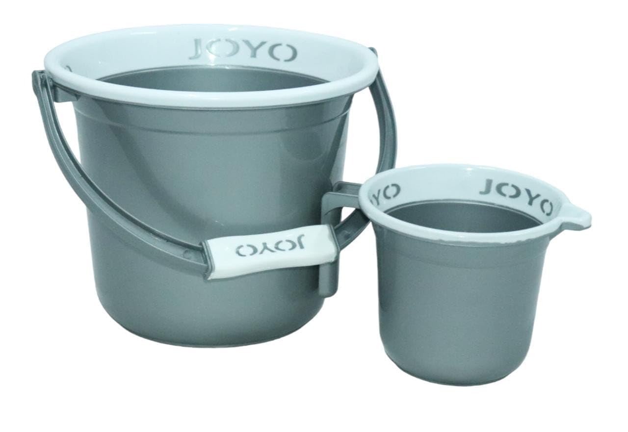 HOMELAZA™ Better Homes Plastic Bucket with Bathroom Mug Set, Bucket 5 Liter,Mug 1100 ML (Set of 2) Grey 1 Bucket,1 Mug (Small Size) (B0CH568QYC) Amazon Price History, Amazon Price Tracker