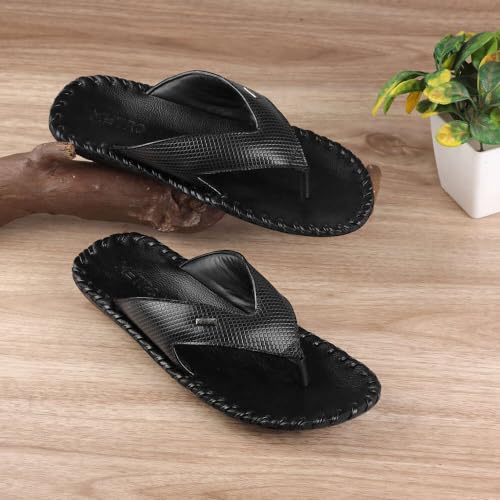 Image of Metro Men Thong Leather Chappal