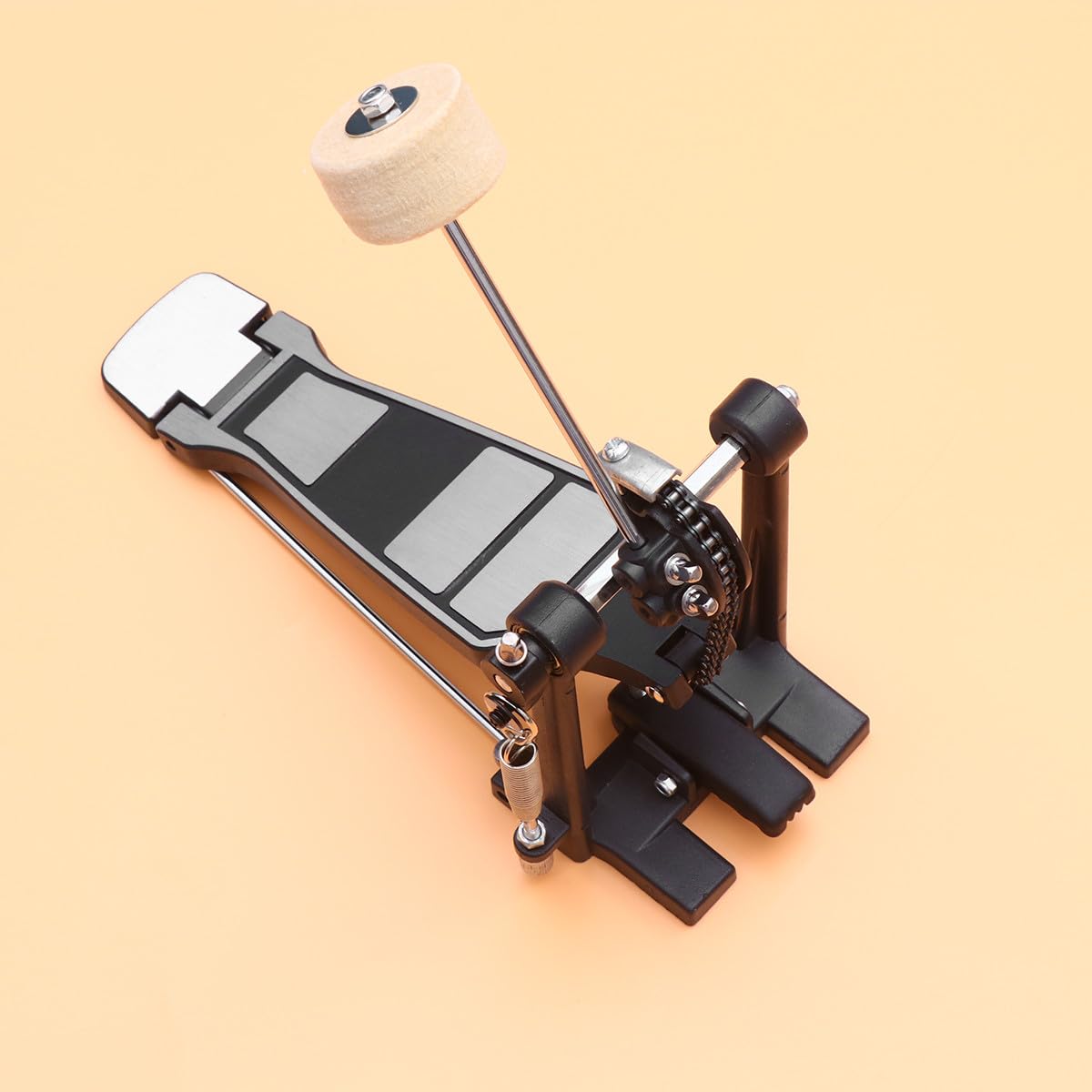 Cabilock Pedal de Batería de Metal Profesional Excelente Sensación al Pisar para Batería Jazz de Percusión, Adecuado para Bateristas Expertos