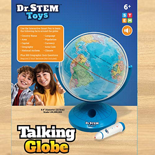 Thin Air Brands D584 Dr. Stem Toys Talking World Globe With Interactive Stylus Pen And Stand thumb #5