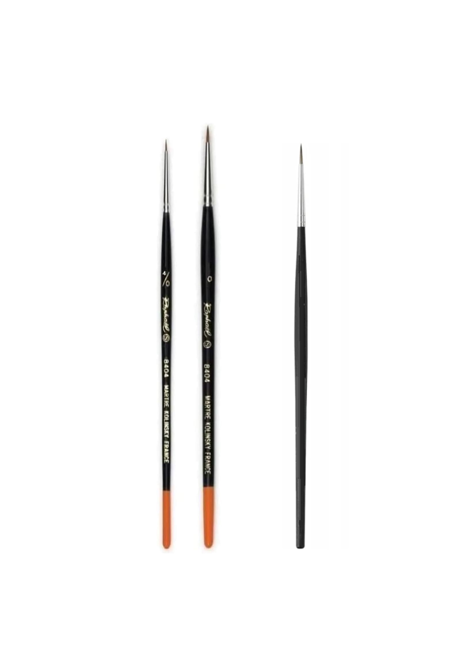 Pinceau Raphael Series 8404,kolinsky Rouge Sable.Set 2 pcs. 4/0 .0