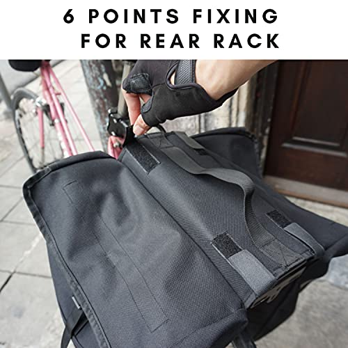 Vincita 12L Double Bike Pannier Bag Top Load Rear Rack Saddlebags (JUNGLE) by Vincita - Image 5
