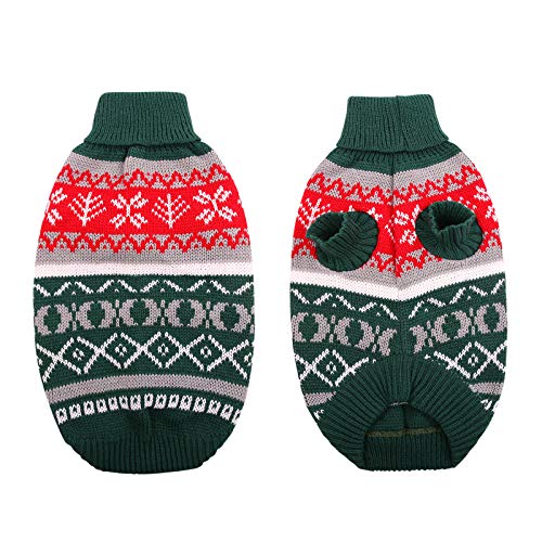 Queenmore Turtleneck Dog Sweater, Warm Dog Christmas Sweater, Knitted Dog Clothes For Small, Medium Dogs #TOP24