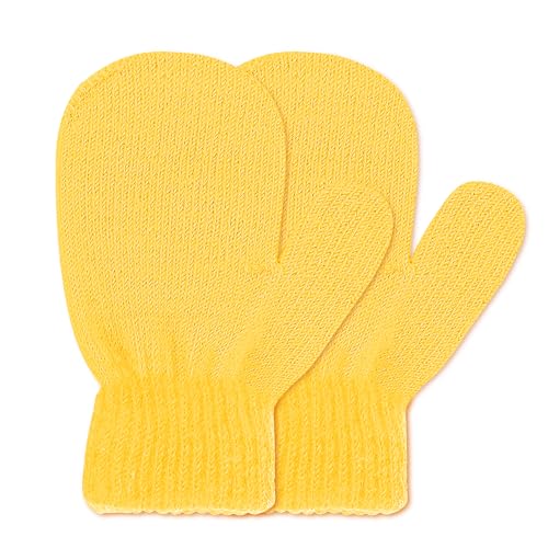 UTTPLL Toddler Magic Stretch Gloves Mittens Multicolor Soft Knit Gloves Warm Kids Thick Cold Mittens for Boys Girls Supplies