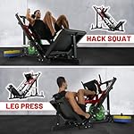 RitFit Leg Press Hack Squat Machine, Professional Adjustable Leg Press Machine for Home Gym with Linear Bearing, Specialty Hack Squat Machine for Full Lower Body Workout with Weight Storage Posts, Red - Image 3
