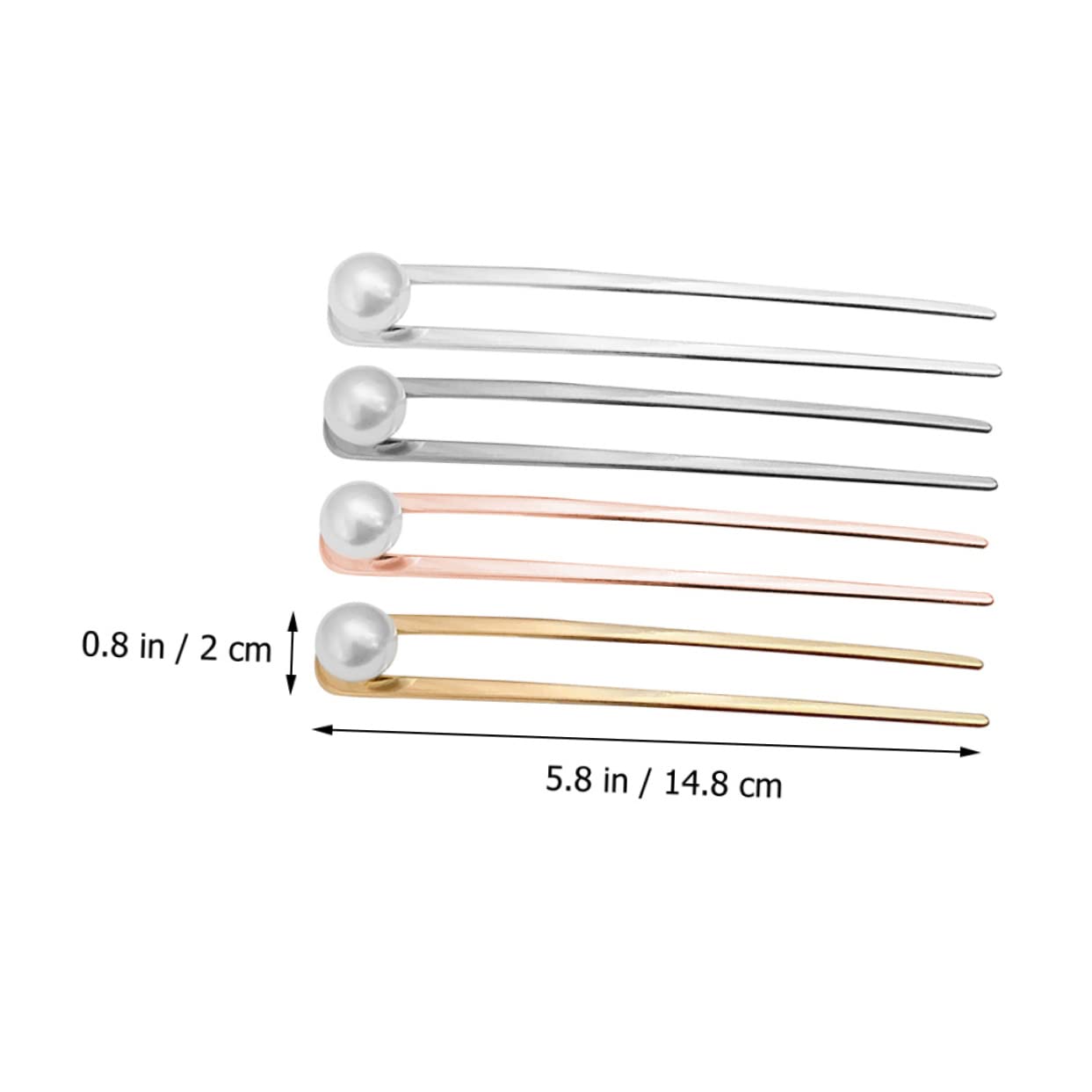 Housoutil 12pezzi Forcine Per Metallo Con Perle Accessori Eleganti Per Chignon Per Cerimonie e Occasioni Speciali e Gunmetal