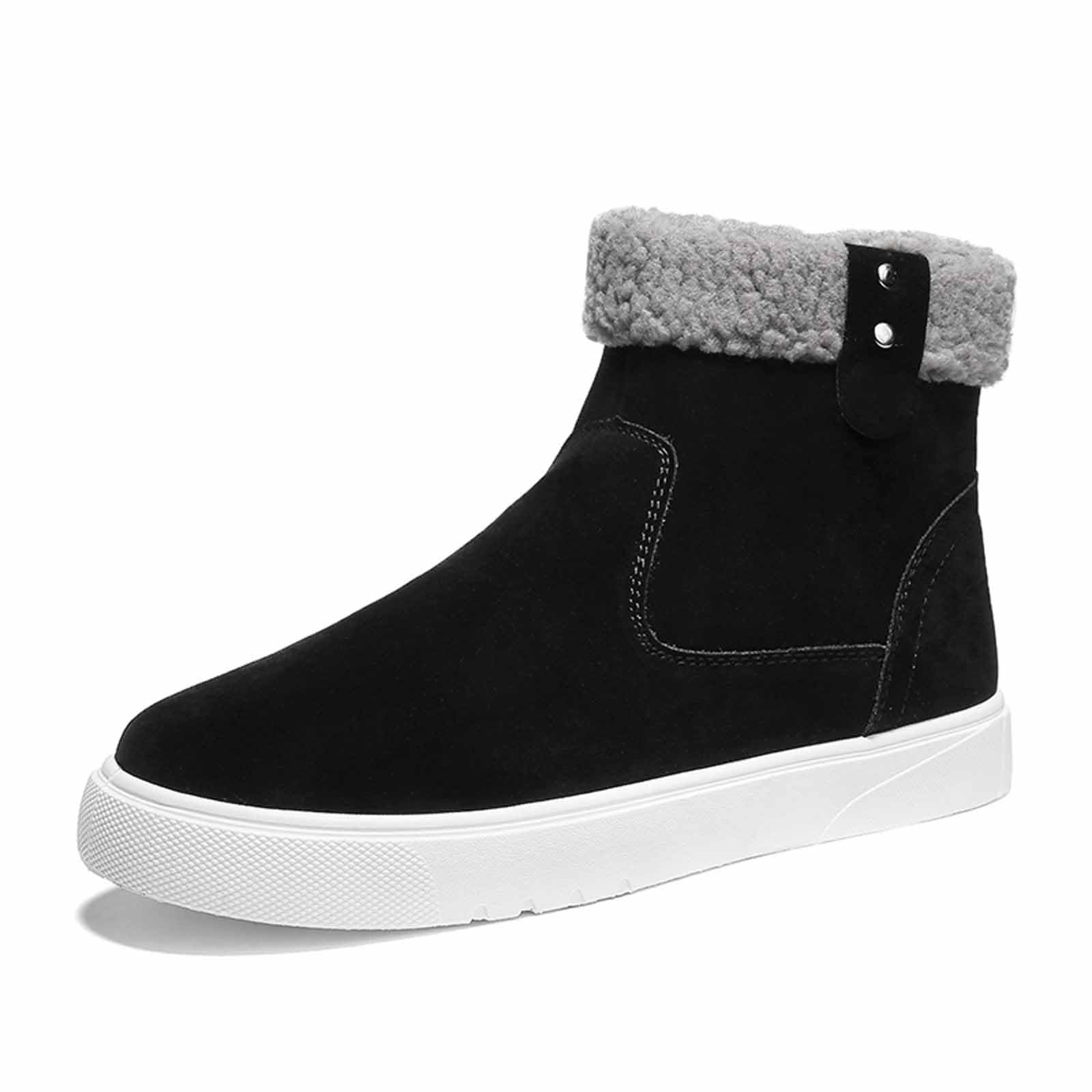 Bottes De Neige Femme Hiver Marron Chaussure Caoutchouc Boots Fourrées Antiderapante Pluie Baskets Fourrees Chaussures Chaudes Bottines Botte