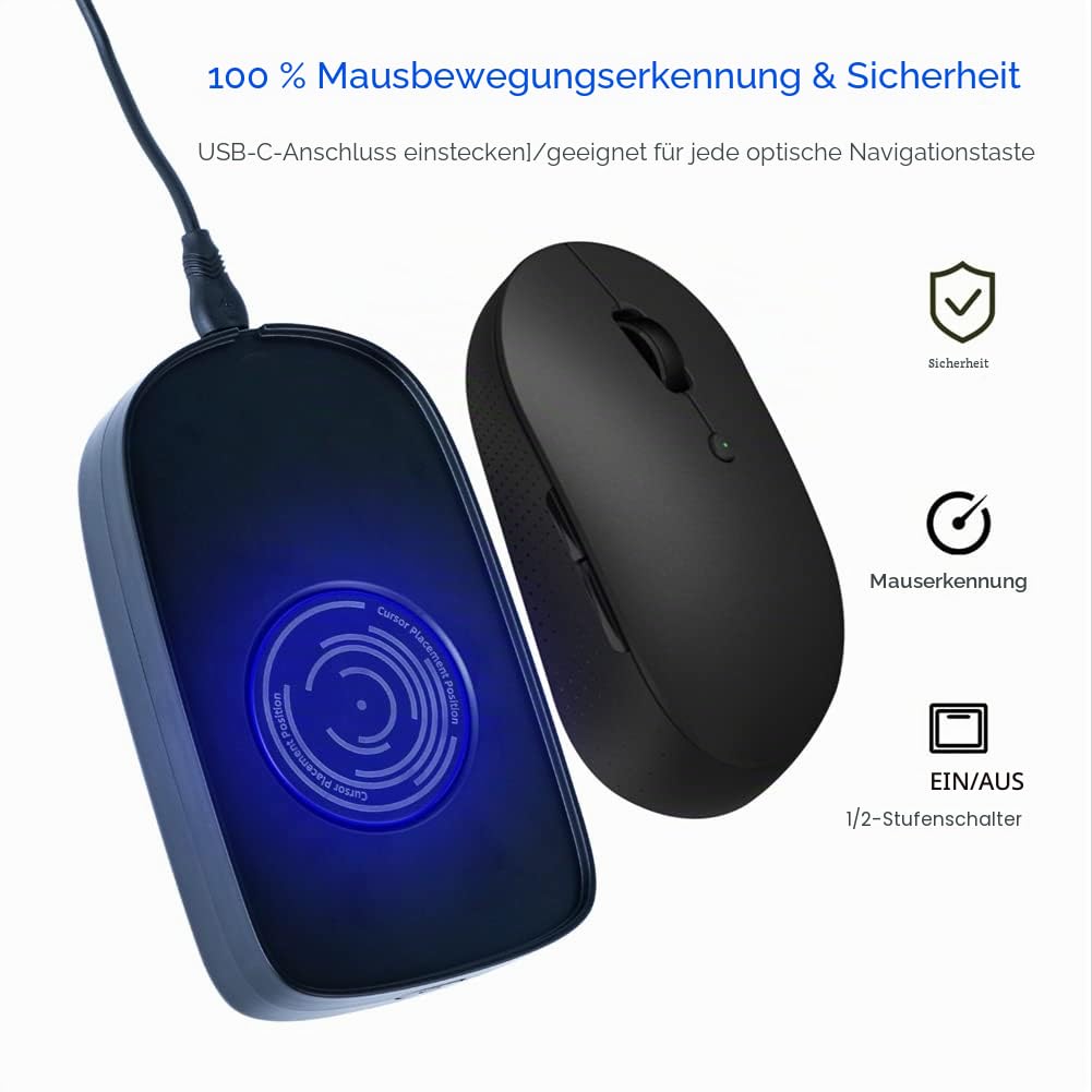 Mausbewegungssimulator mit An-/Aus-Schalter für das Erwachen des Computers, hält den PC aktiv