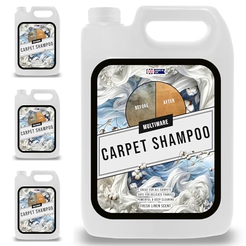 Multiware Carpet Cleaner Shampoo Fresh Linen 5L | Carpet Shampoo For Machines | Carpet Cleaner Solution | Safe For All Machines | Pet Friendly Formula