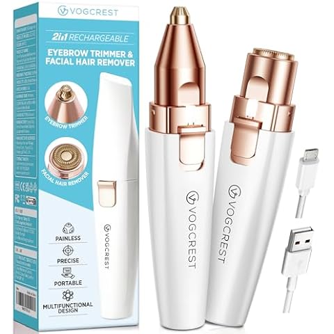 VG VOGCREST 2-in-1 Eyebrow Trimmer with LED Cover