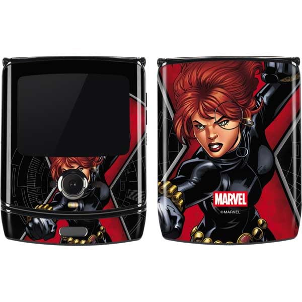 Skinit Decal Phone Skin Compatible with Motorola RAZR - Officially Licensed Marvel Black Widow Natasha Romanova Design
