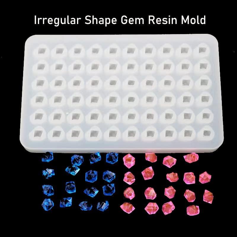 Miniatura 3 de LORITARIA - 2 moldes de silicona de resina de gemas, mini molde de fundición de resina de diamante 3D para resina epoxi, piedra de cristal, joyería,