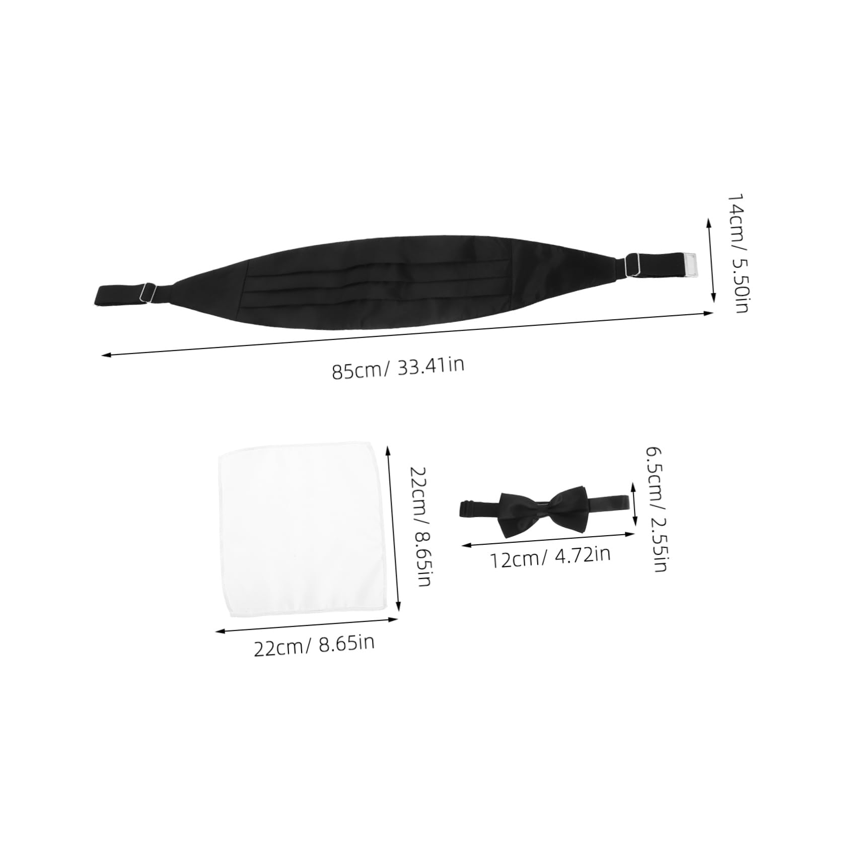 Veemoon Wedding Groomsmen Bow Tie Cummerbund Set Formal Tuxedo Accessories for Men