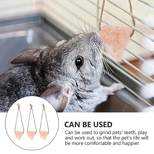 3pcs Pet Salt Blocks for Chewing and Molar Play Toy with Rope for Rabbits and Animals Safe Grinding Plaything - Image 3