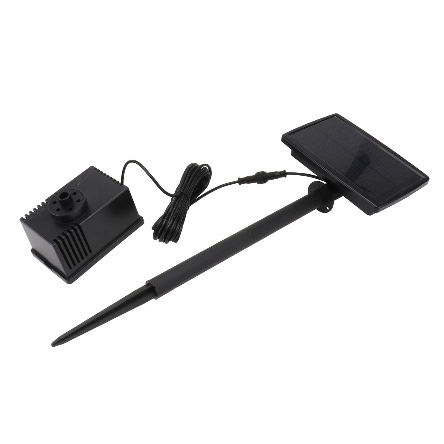 Set Fontana Solare da Esterno per Giardino e Cortile, Nero