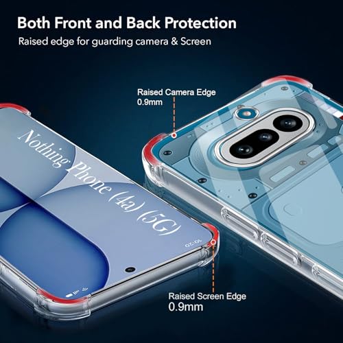 Image of Jkobi Shockproof Crystal-Clear Back Cover for Nothing Phone 4A 5G (Anti Yellow Case | Drop & Camera Protection | Hard Polycarbonate)