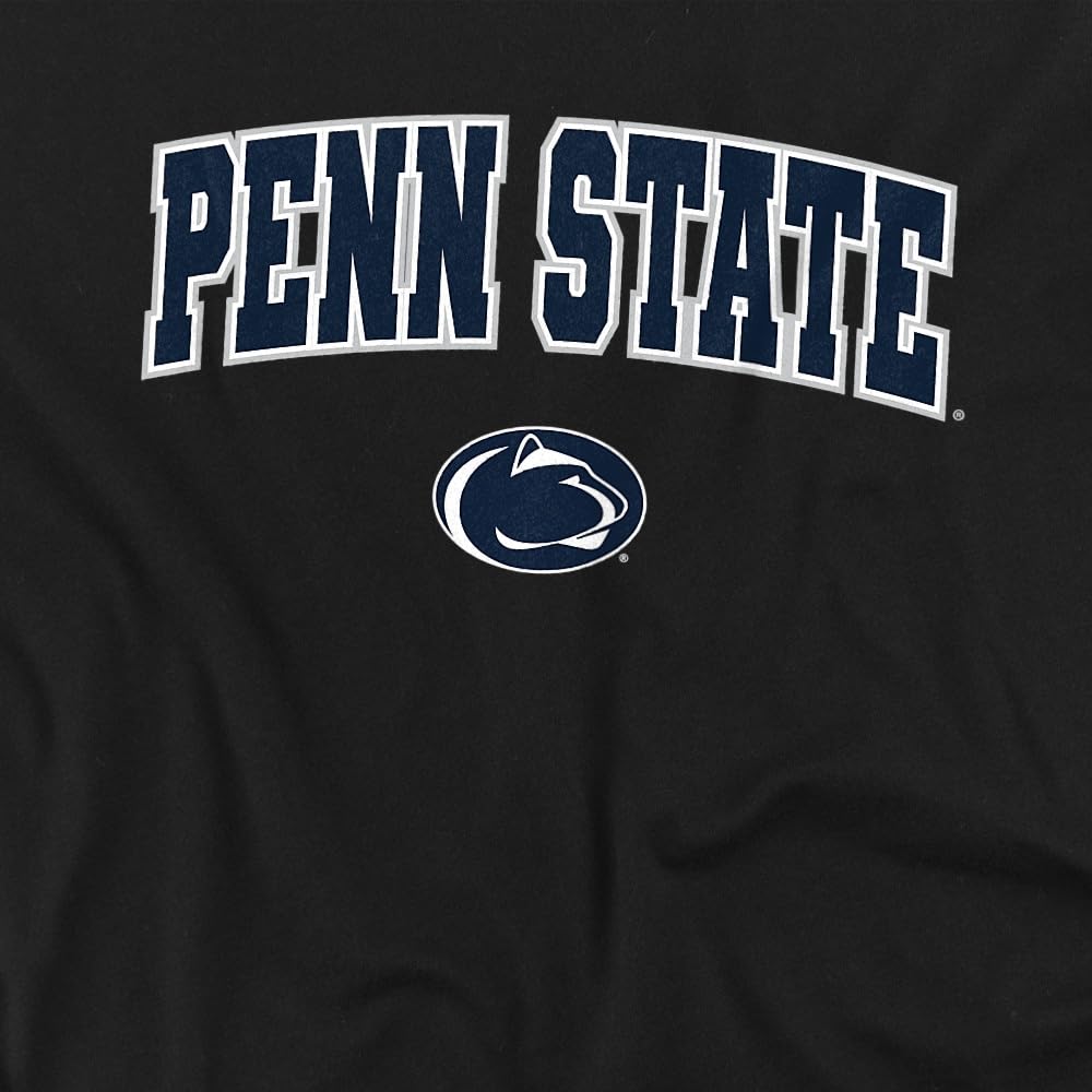 LOGOVISION The Pennsylvania State University Arch Logo Black Kids T Shirt (4) for Toddler Boys and Girls, Black