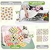 10 Pack Swedish Dishcloths for Kitchen- Reusable Paper Towels Washable Swedish Cloths Fruit Prints Dish Wipes with Adhesive Clips- Super Absorbent Fast Drying Kitchen Sponge for Cleaning Dishes Pots