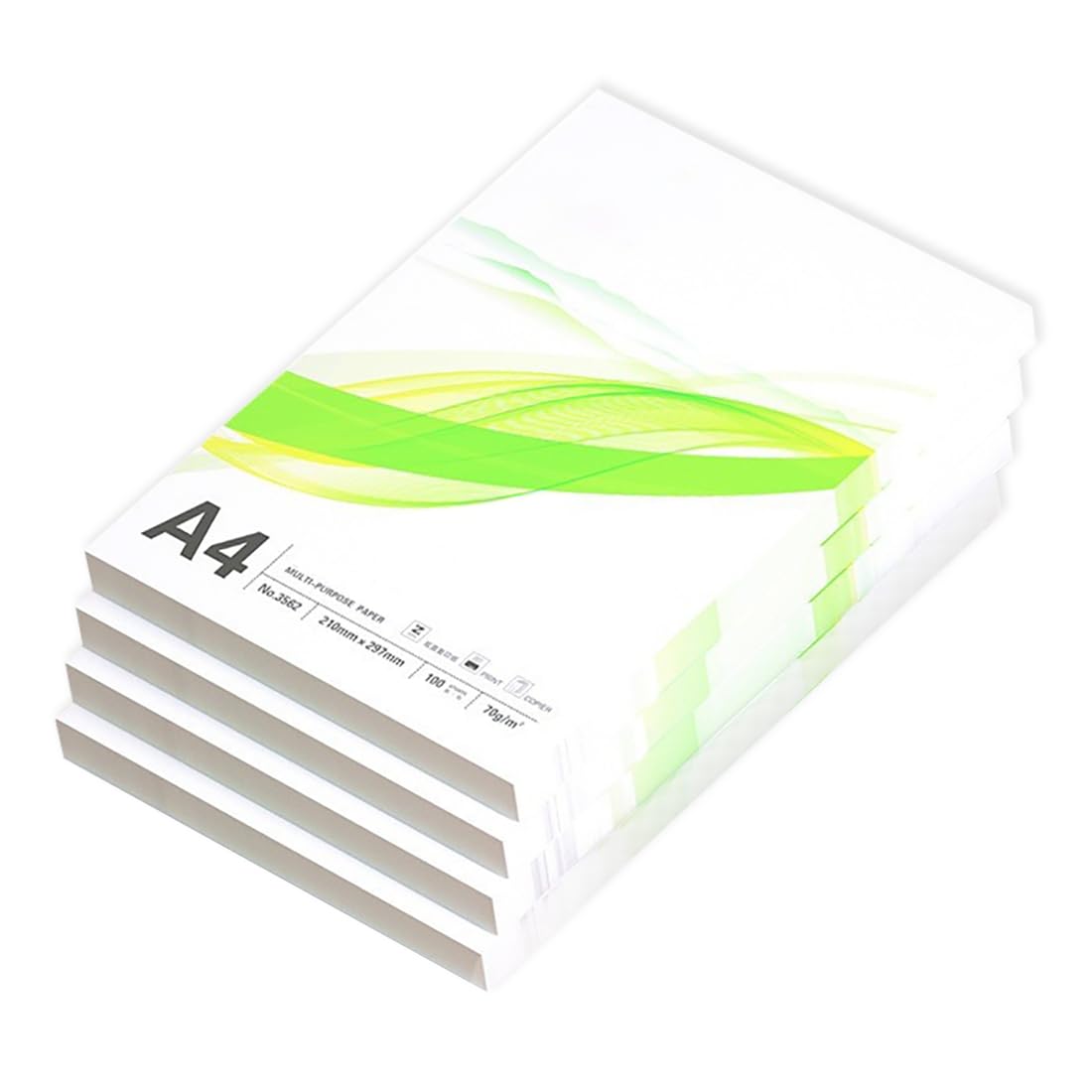 Stampante Paper Copy Office Paper Office Fogli Per Pacchetto Per Confezione, 95 Luminosità Per Stampa Nitida, Laser E Getto,A4-70GSM,4 Pacchetto (100 Fogli/pacchetto)