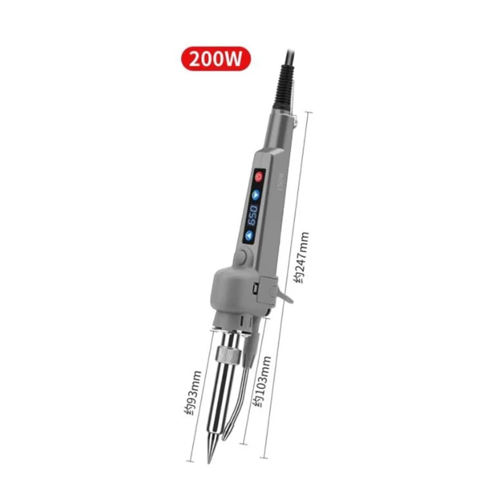 Szybko nagrzewający się ceramiczny rdzeń grzewczy 200 W 200-650°C - przenośna lutownica AC ze stojakiem
