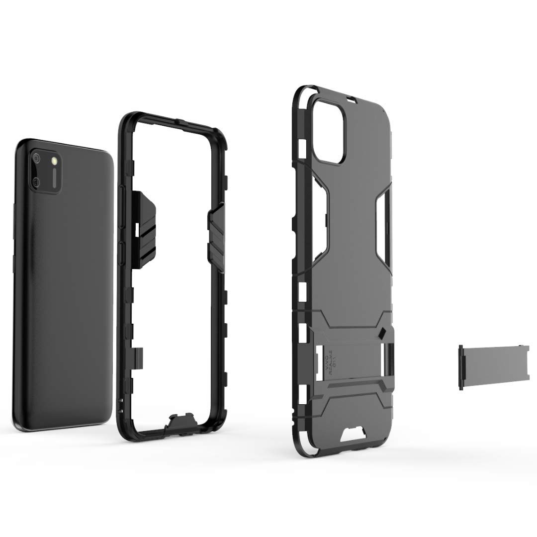 YZKJSZ Cover per Realme C11 2021 + Pellicola Protettiva in Vetro Temperato, Nero Morbido Silicone Custodia Protettivo TPU Case Custodie per Realme C11 2021 (6.52) - OP5