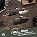 ODENWOLF WOLF-II Full Tang Survival Knife - Strong Tactical Fixed Blade - D2 Steel - Bushcraft, Camping & EDC Outdoor Knife with TPE Handle and Multi Lok Sheath