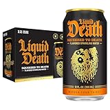 Liquid Death Soda-Flavored Sparkling Water - Squeezed To Death (Classic Orange Soda), Less Sugar*, Huge Flavor, No Caffeine, No Artificial Sweeteners, 12 Fl Oz (Pack of 12)