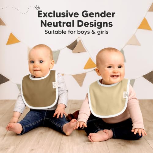 Image of KeaBabies 8-Pack Organic Baby Bibs for Drooling and Teething (Daybreak) | Soft Cotton Bibs for Baby Girl, Boy, Extra Absorbent, Easy to Clean & Put On, Toddler, Newborn, Infant 0-24 Months