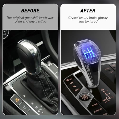 Image of AutoBizarre Cystal LED Gear Knob with 7 Color Touch Activated Multi-Color LED Shift Knob Universal for All Cars (5+R)