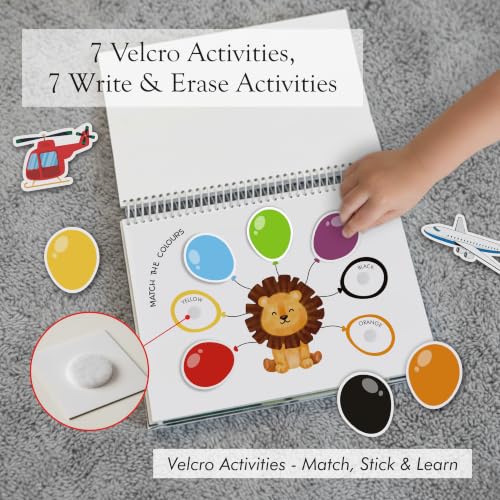 Image of Zaslan Montessori Busy Book | Toddler Busy Book for 2-5 Yrs | Activity Binder| Quiet Book| Educational Toys For 3 Year Old| Kids Learning Books 2-3 Years| Books For 2 Yrs Old | Kids Gifts