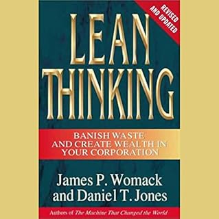Diseño de la portada del título Lean Thinking