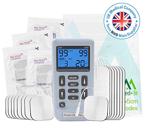 Med-Fit Premier Rechargeable Dual-Channel Digital EMS Muscle Stimulator with 12 Preset Clinically validated programmes and Complete Manual adjustments for Individual Settings of Your Choice