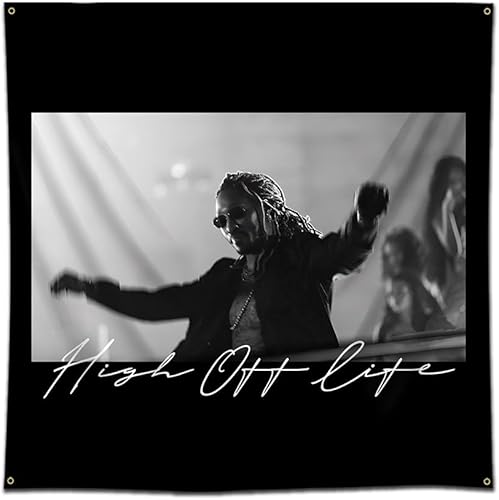 ENMOON Tapiz de rapero Future High Off Life, cubierta de álbum, tapiz para habitación, estética, sala de estar, dormitorio, decoración de 3 x 3 pies disponible en Yaxa El Salvador