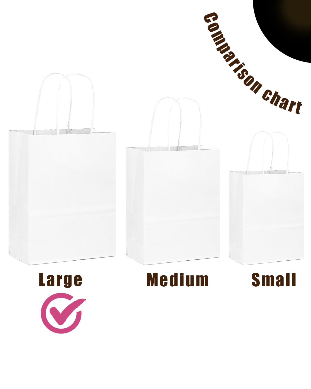 Gcardist 100 stuks bruine cadeauzakjes van papier met hengsels Gcardist 100 stuks bruine cadeauzakjes van papier met hengsels