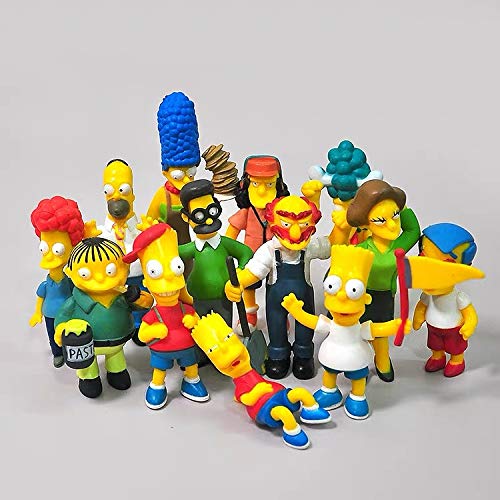 14 Pcs Simpsons Action Figures Toys Cake Toppers Collection 
