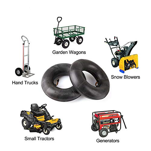 4.10/3.50-4 Premium Replacement Inner Tube (2 Pack) - Heavy Duty Angle Valve 4.10 x 3.5 - 4 Tube for 10