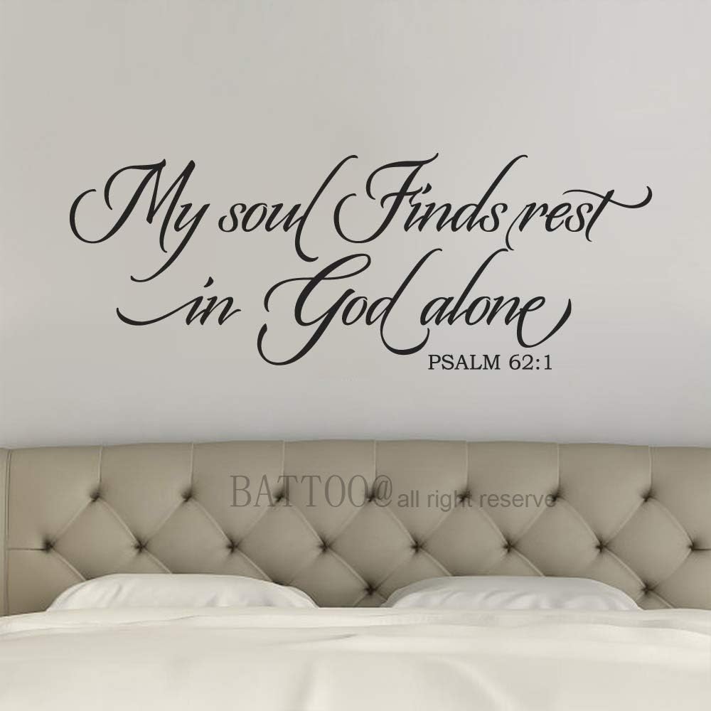 BATTOO Bible Verse Wall Decals My Soul Finds Rest in God