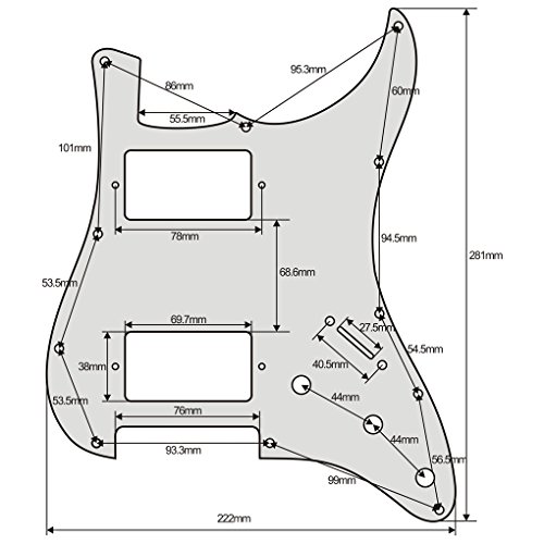 FLEOR HH Style Guitare Pickguard avec 2T1V Boutons de commande 5 Ways Toggle Switch Conseils pour Fender Strat… - Les Beatles, Paul McCartney, John Lennon, RIngo Starr, George Harrison FLEOR HH Style Guitare Pickguard avec 2T1V Boutons de commande 5 Ways Toggle Switch Conseils pour Fender Strat… – Image 7