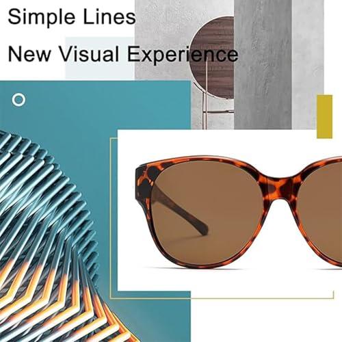Belladora Fit over Sunglasses, Belladora Polarized UV400 Protection Sun Glasses Round Cat Eye Shades Large Lens4