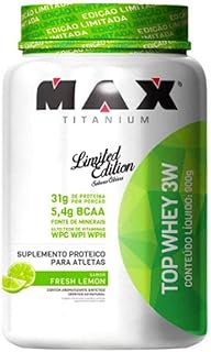 Top Whey 3W (900G) - Sabor Fresh Lemon, Max Titanium