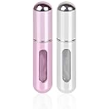 VIGOR PATH Perfume Travel Refillable Mini Spray Bottles - Portable Mini Refillable Perfume Atomizer Bottle Spray, Scent Pump Case for Travel (Variety Pack of 2)