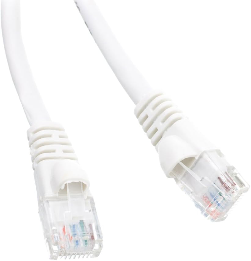 WHITE 100FT CAT5 CAT5e RJ45 PATCH ETHERNET NETWORK CABLE 100 FT