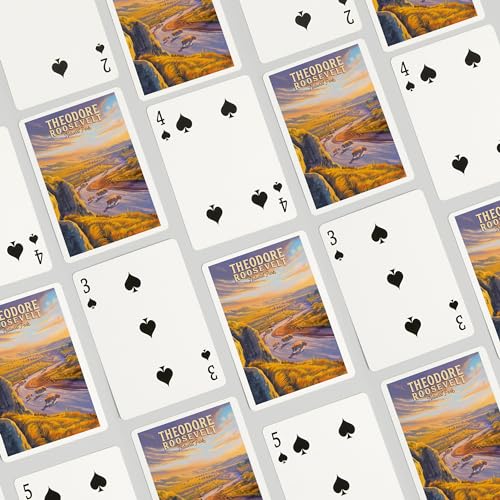 Baraja de cartas Lantern Press con pintura al óleo, 52 cartas poker miniatura 4